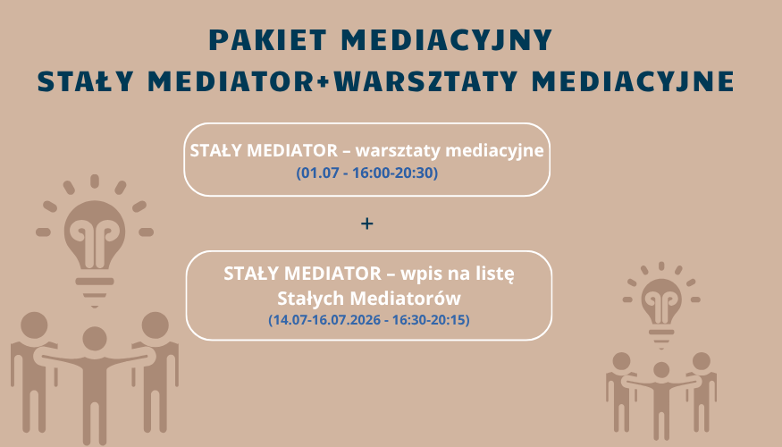 PAKIET: Kurs Mediator Stały+Warsztaty Mediacyjne